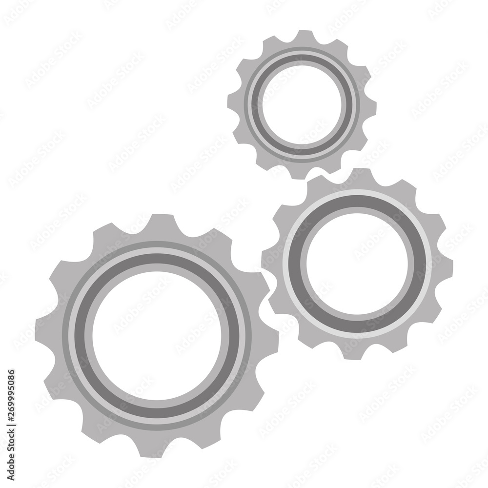 gears machine setup isolated icons gears machine setup isolated icons