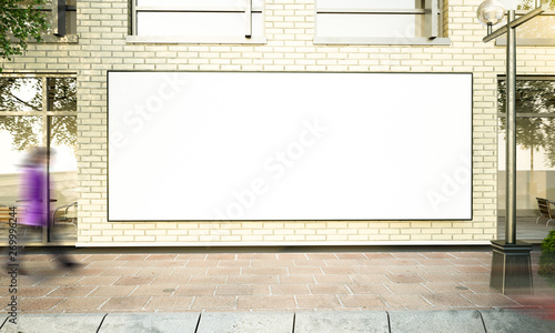 big horizontal poster mockup photo