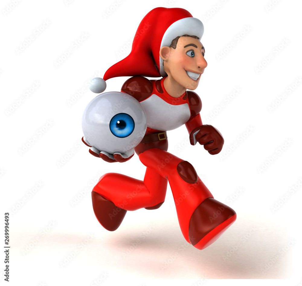Fun Super Santa Claus - 3D Illustration Fun Super Santa Claus - 3D Illustration