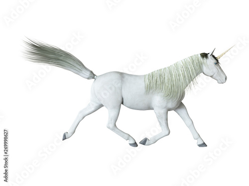 3d rendered illustration of a unicorn isolated on white