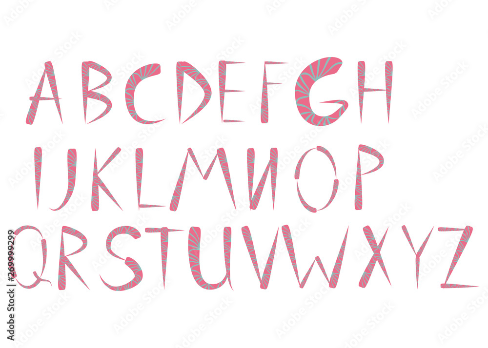 Ethnic font. Native american indian alphabet. Alphabet traditional african or mexican illustration Ethnic font. Native american indian alphabet. Alphabet traditional african or mexican illustration