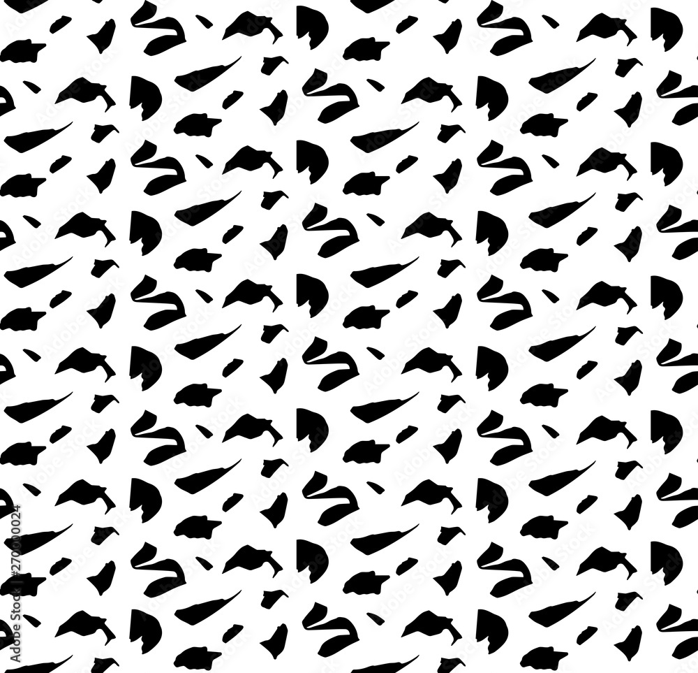 Abstract spoted pattern black and white vector
