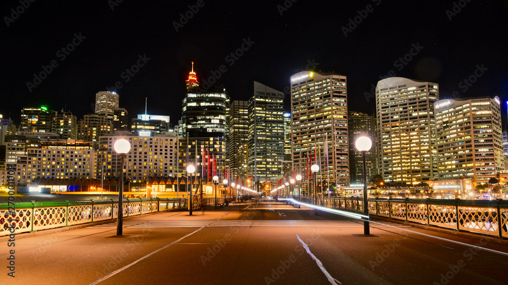 City at night, Sydney, Australia