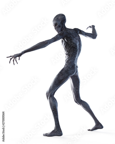 3d rendered illustration of an alien isolated on white