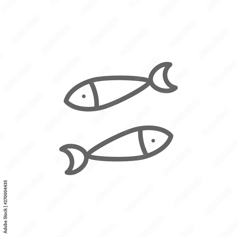 Premium Vector  Fish line icon fish thin line icon