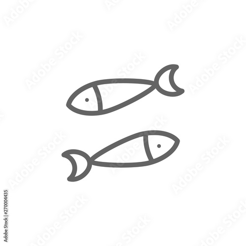 Portugal fish, sardines icon. Element of Portugal icon. Thin line icon for website design and development, app development. Premium icon