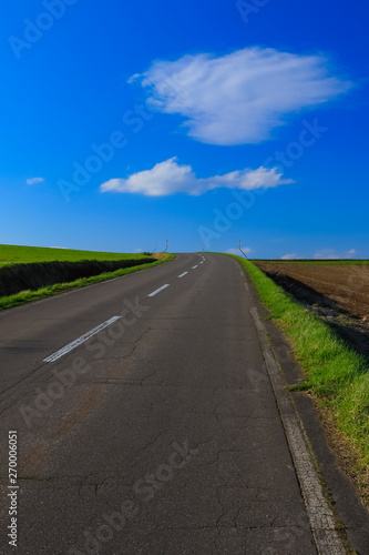 日本北海道 絶景へ続く道