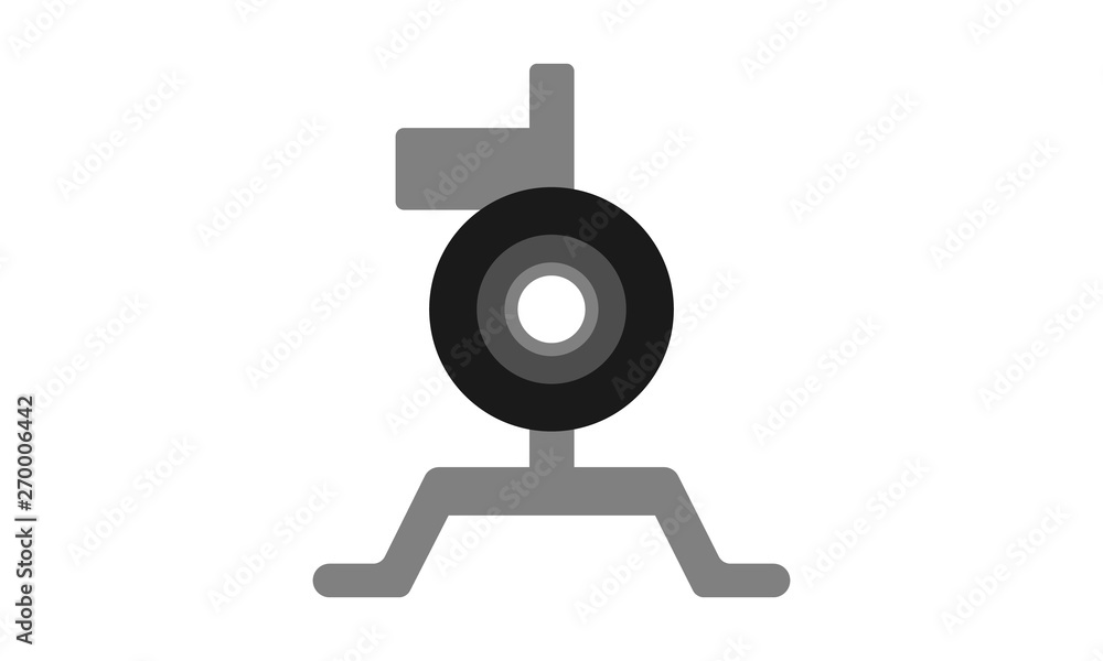 Pitching machine icon for baseball or softball practice Pitching machine icon for baseball or softball practice