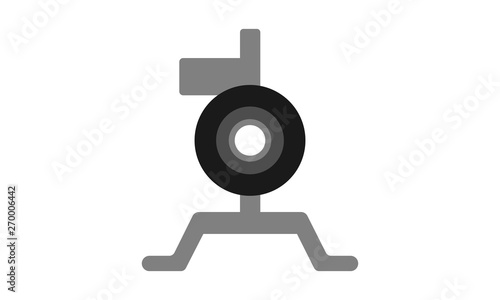 pitching machine vector line icon. Simple element illustration. pitching machine outline icon from technology concept. Can be used for web and mobile - Vector 