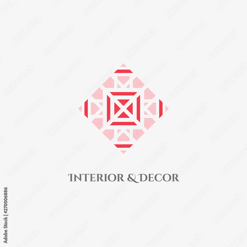 Naklejka premium Vector Mosaic Rhombus Emblem