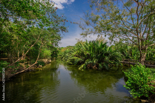 Bang Kachao:May26,2019,atmosphere in park near Bangkok,with people visiting nature,cycling, couples,families with young children,friends group to relax during the holiday,area Bang Nam Phueng,Thailand