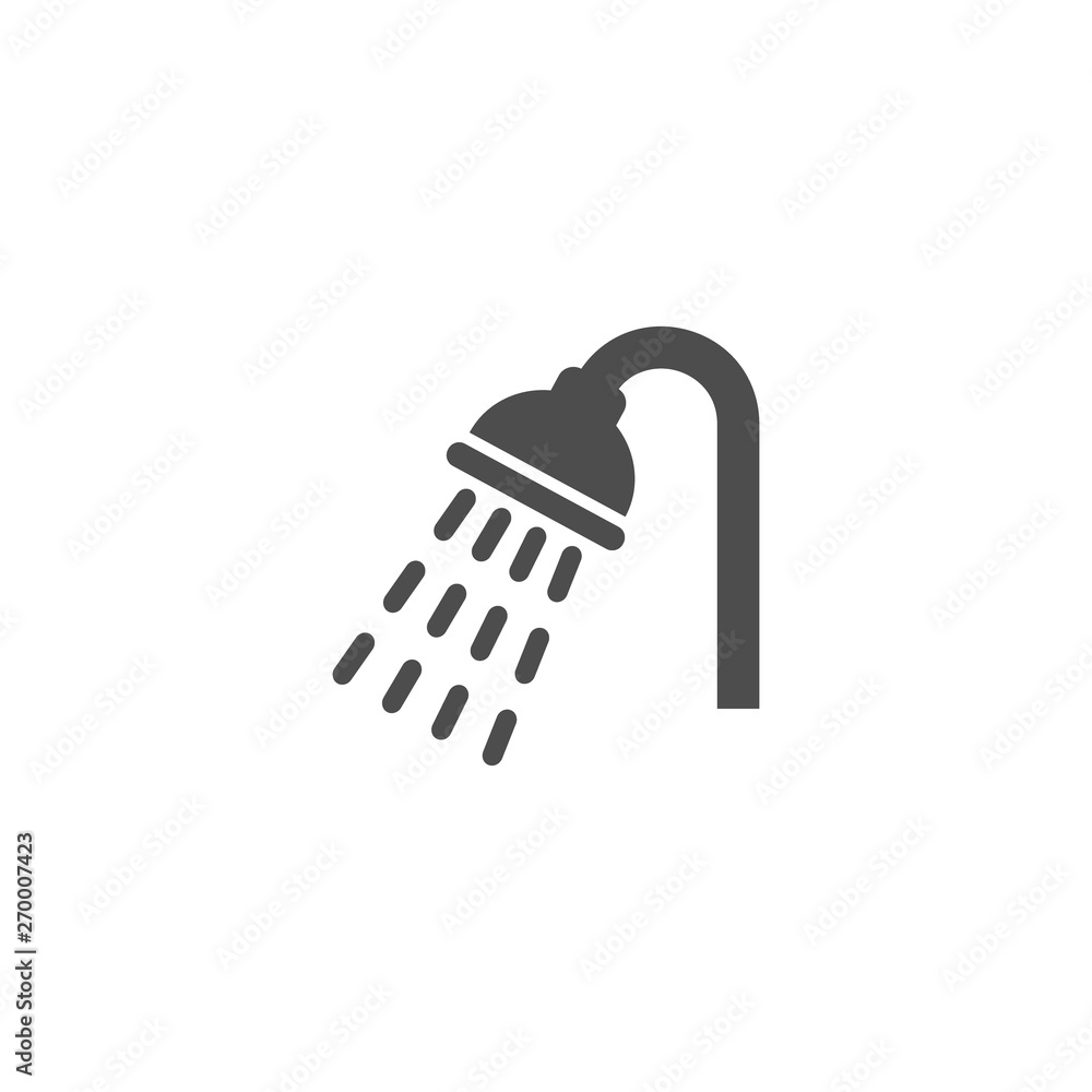 Vecteur Stock Shower, bathroom symbol vector glyph sign. Shower head