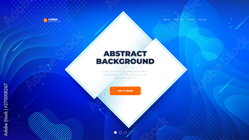 Light Dimond shape with dark blue Liquid color background design for Landing page site. Eps10 vector.