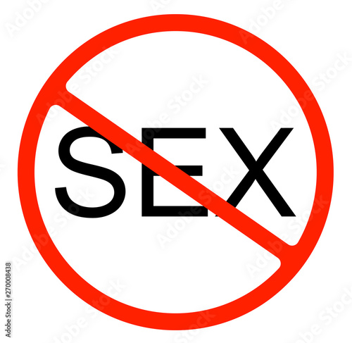 No sex allowed sign icon prohibiting flat symbol logo illustration