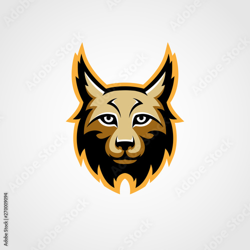 Lynx mascot logo vector
