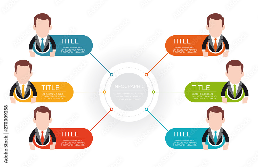 Vector abstract template infographic with icon cartoon figure businessman. Isolated on white background. Vector abstract template infographic with icon cartoon figure businessman. Isolated on white background.
