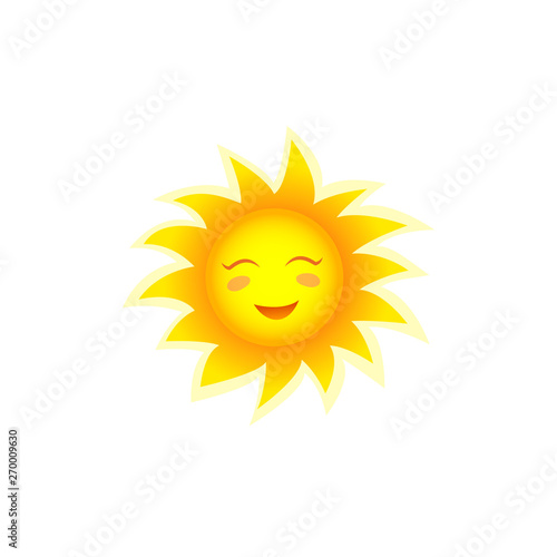 Smiling sun vector illustration