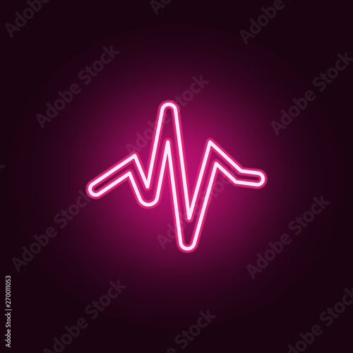 sound wave neon icon. Elements of web set. Simple icon for websites, web design, mobile app, info graphics