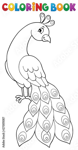 Coloring book peacock theme 2