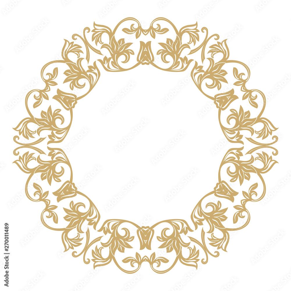Gold decorative frame. Gold decorative frame.