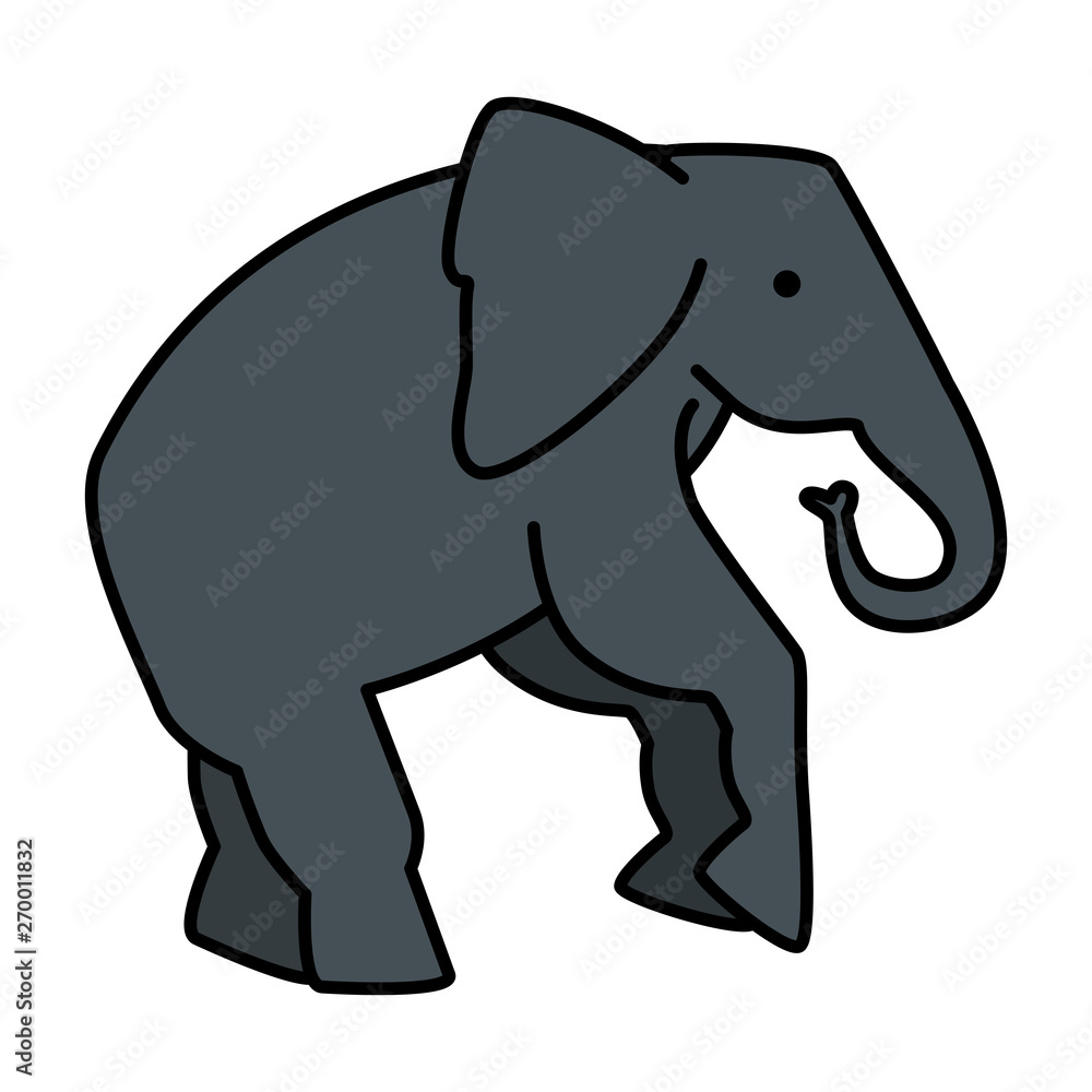 Obraz premium circus elephant animal character vector illustration
