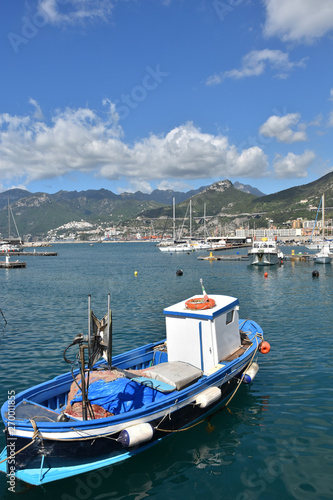 A fishing boat in the port of Salerno