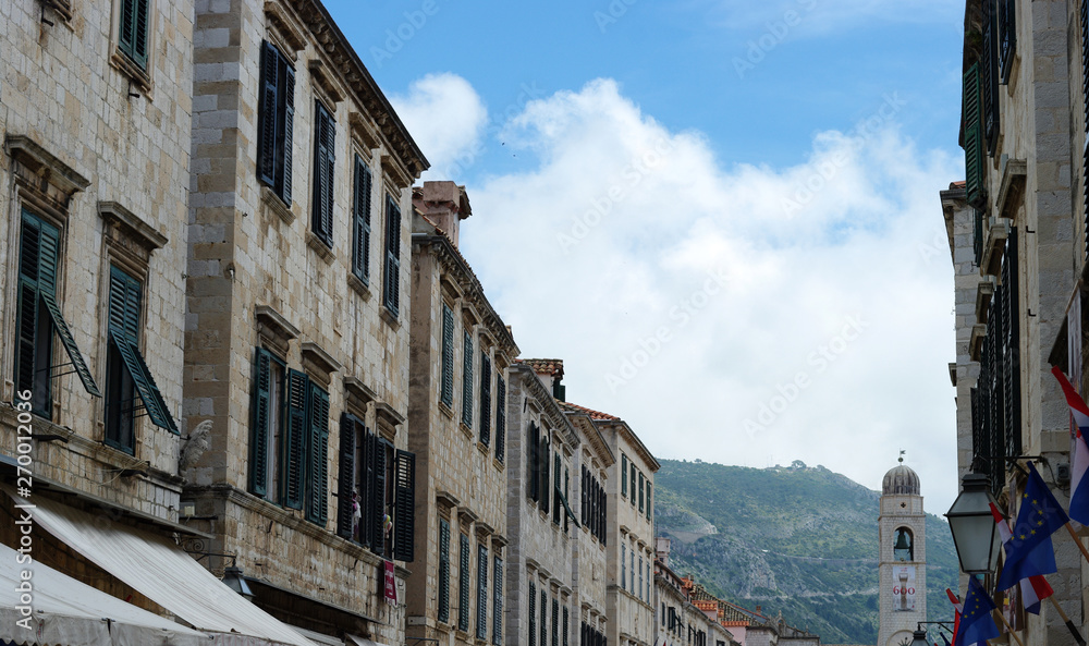 Façades de la vieille ville de Dubrovnik