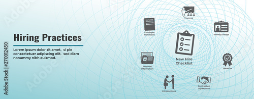 Hiring Practices icon set and web header banner