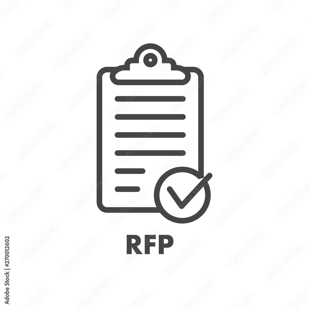 RFP Icon - request for proposal concept or idea RFP Icon - request for proposal concept or idea