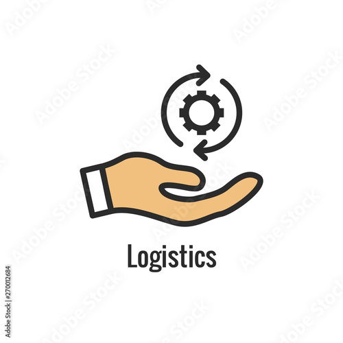 Shipping and Receiving Icon Set with Boxes, Warehouse, checklist, etc