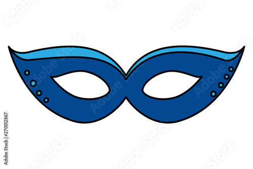 carnival mask celebration icon vector illustration