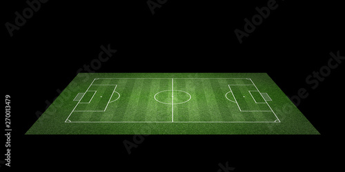 Football Field or Soccer Pitch Grass and Overview