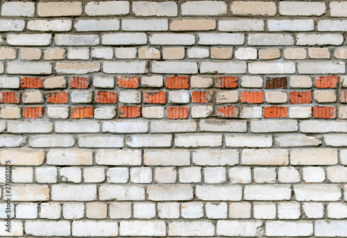 Wallpaper Mural Texture brick wall of white brick with a pattern of red brick Torontodigital.ca