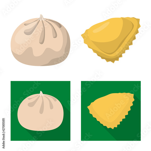 Isolated object of products  and cooking icon. Set of products  and appetizer stock symbol for web.