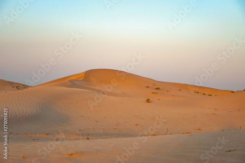 Sunset view in the Sahara desert
