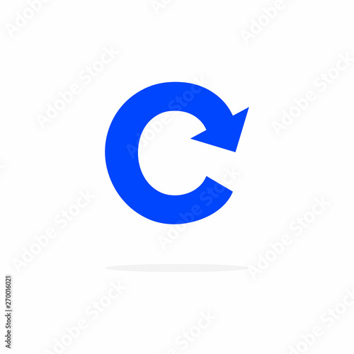 Free Download Vector Bold Arrow Logo Letter C - GFXLoad