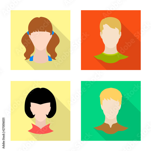 Isolated object of avatar and dummy icon. Collection of avatar and figure stock symbol for web.