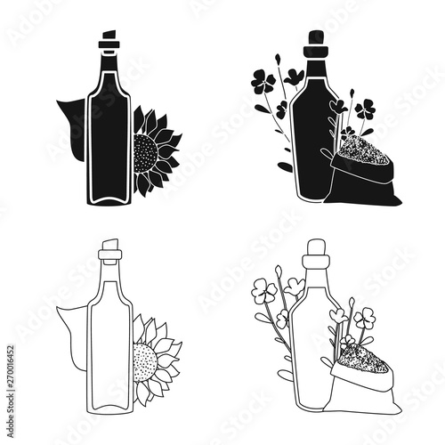 Isolated object of healthy  and vegetable  icon. Set of healthy  and agriculture vector icon for stock.