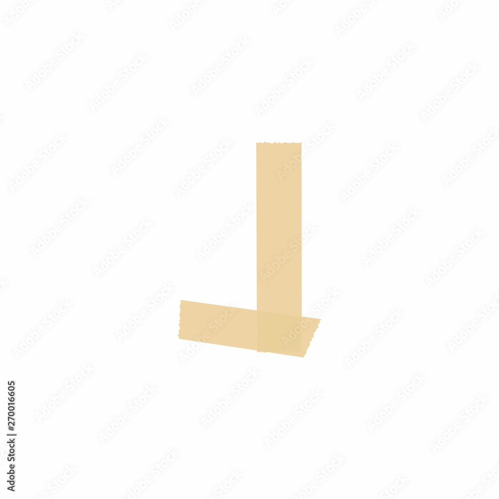 Vector Tape Logo Letter J