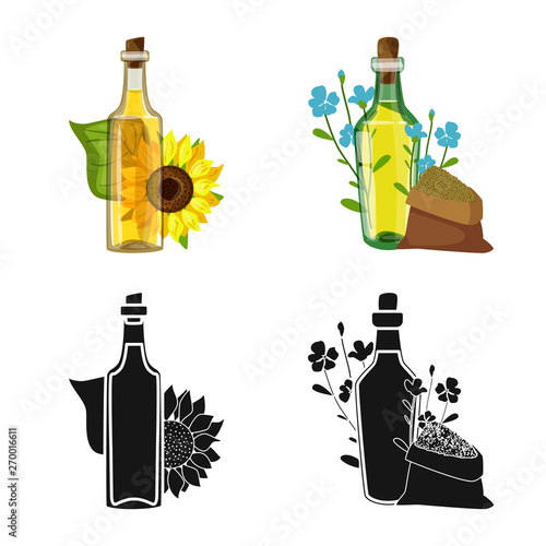 Vector design of healthy  and vegetable  symbol. Collection of healthy  and agriculture stock vector illustration.