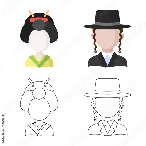 Vector illustration of imitator and resident logo. Set of imitator and culture stock vector illustration.