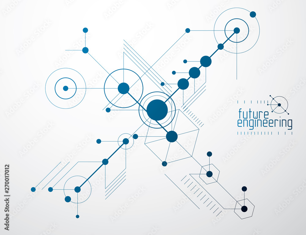 Engineering technological vector wallpaper made with circles and lines. Modern geometric composition can be used as template and layout. Abstract technical background. Engineering technological vector wallpaper made with circles and lines. Modern geometric composition can be used as template and layout. Abstract technical background.