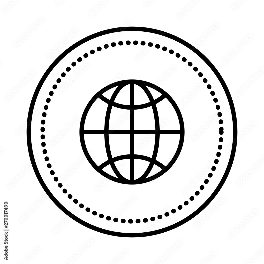 sphere planet browser icon vector illustration sphere planet browser icon vector illustration