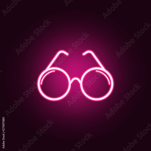 optical glasses neon icon. Elements of web set. Simple icon for websites, web design, mobile app, info graphics