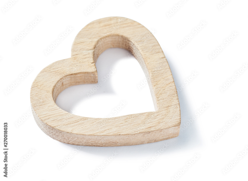 oak wood heart isolated on white oak wood heart isolated on white