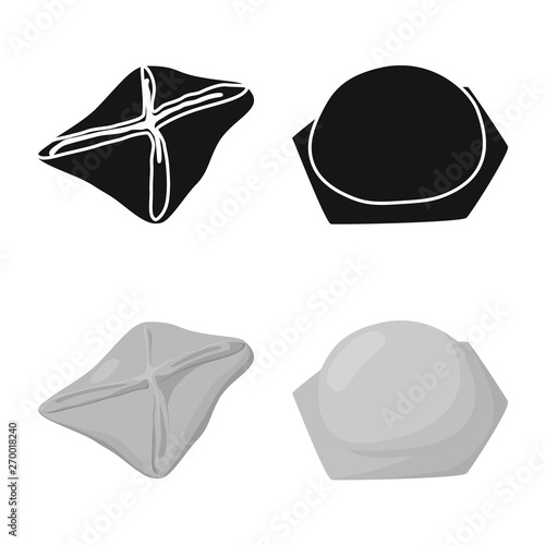 Isolated object of products  and cooking symbol. Set of products  and appetizer stock symbol for web.