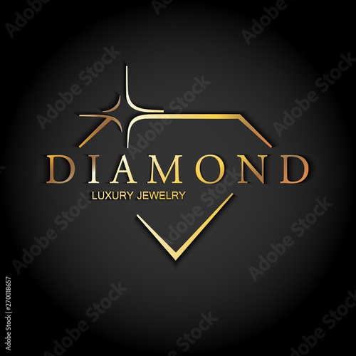 Icon diamond. Vector logo.