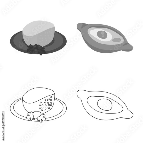 Vector design of culture and sightseeing logo. Collection of culture and originality stock vector illustration.