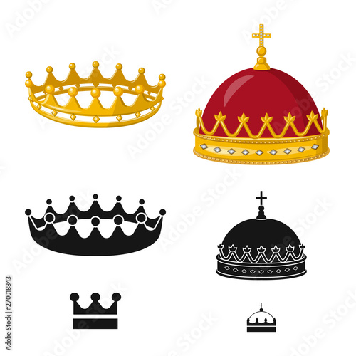 Vector design of medieval and nobility symbol. Collection of medieval and monarchy stock symbol for web.