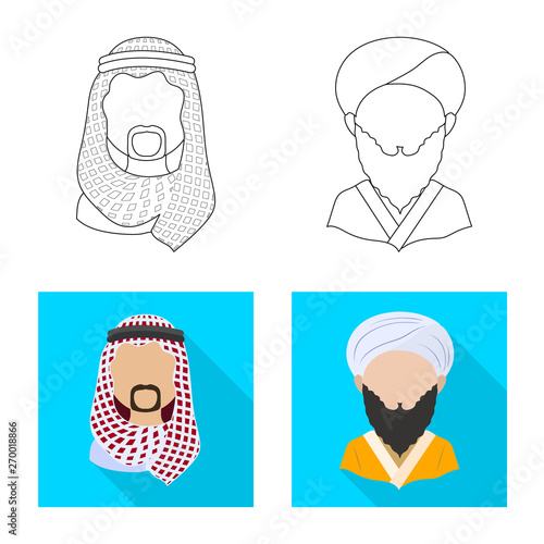 Isolated object of imitator and resident symbol. Set of imitator and culture vector icon for stock.